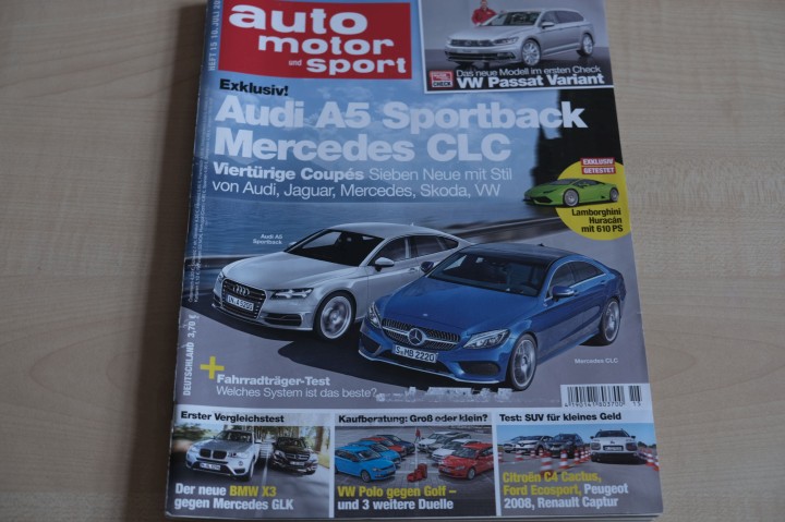 Deckblatt Auto Motor und Sport (15/2014)